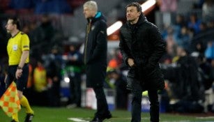 Luis Enrique, durante un partido con el Barcelona