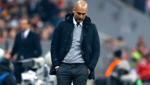 Guardiola, cabizbajo en un partido del Bayern Munich