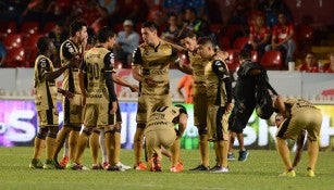 Jugadores de Dorados, durante el partido contra Veracruz