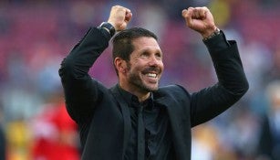 Simeone, en un partido del Atlético