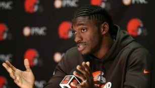 Robert Griffin III, durante su presentación con Cleveland