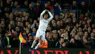 CR7 celebra un gol con el Madrid