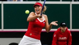 Sharapova, representando a su país en un partido