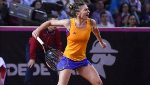 Halep festeja de forma eufórica tras derrotar a Petkovic