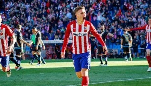 Griezmann celebra el único tanto del partido