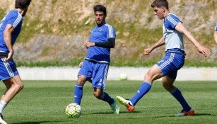 Carlos Vela, durante una práctica de la Real Sociedad