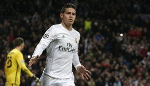 James Rodríguez festeja gol con Real Madrid