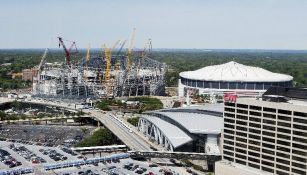 Construcción del Mercedez-Benz Stadium de Atlanta