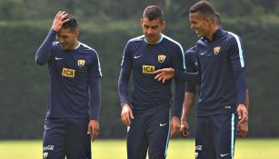 Sosa y Alcoba, en un entrenamiento de Pumas