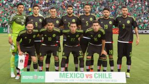 Jugadores del Tri, antes del duelo contra Chile