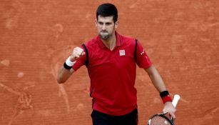 Novak Djokovic durante la Semifinal contra Wawrinka de Roland Garros 