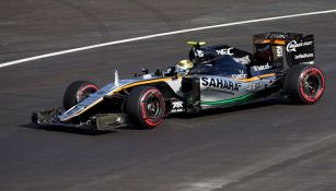 Checo, conduciendo en el GP de Europa