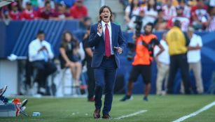 Matías Almeyda da indicaciones en la Supercopa MX