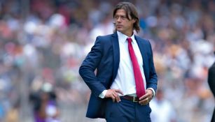 Matías Almeyda, en el banquillo de Chivas en CU