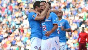 Chaco Giménez celebra un gol frente a Pumas