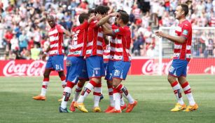 Jugadores del Granda festejan un gol en La Liga