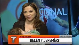 En cámara, la periodista argentina María Belén Musolino amamanta a su hijo, Jeremías