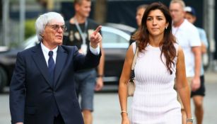 Ecclestone junto a Fabiana su esposa 