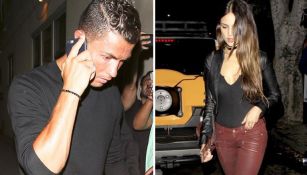 CR7 y Eiza González en su salida de un club nocturno