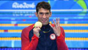 Michael Phelps presume medalla de Oro en Río 2016