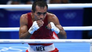 Emigdio, durante un combate en Río 2016