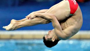 Rommel Pacheco, en las preliminares del trampolín de 3m