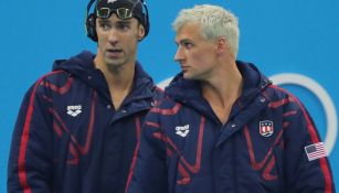 Lochte junto a Phelps previo a los 4x200 estilo libre