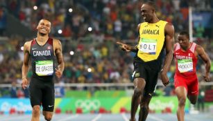 Bolt, en su llegada a la meta