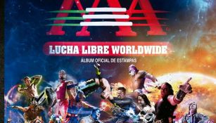 Portada del nuevo álbum de estampas de Lucha Libre AAA