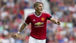 Schweinsteiger en un partido con el Manchester United