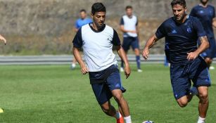 Vela durante un entrenamiento con la Real Sociedad