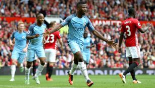 Iheanacho festeja su tanto frente al United en Old Trafford