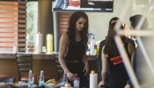 Paige en un restaurante de la Ciudad de México