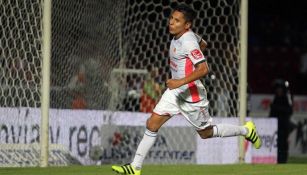 Ruidíaz celebra uno de sus dos goles frente a Veracruz