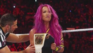 Sasha Banks tras ganar el título Femenino