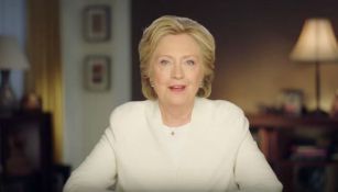 Clinton durante su último spot 