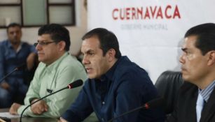  Cuauhtémoc Blanco, durante un evento político como alcalde de Cuernavaca