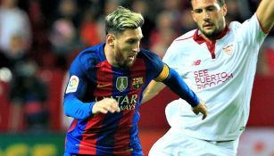 Lionel Messi durante el partido entre el Barcelona y el Sevilla