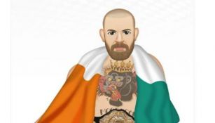 Emoji de McGregor, con la bandera de Irlanda 