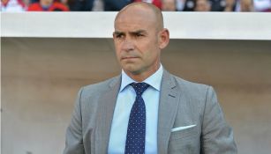 Paco Jémez durante un partido de la Liga española