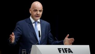 Gianni Infantino durante una conferencia