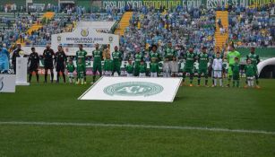 Jugadores de Chapecoense, previo a un juego