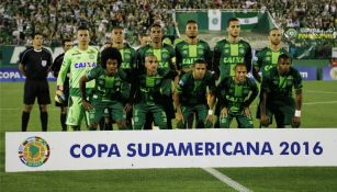 Chapecoense durante un partido de la Copa Sudamericana