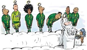 El cartón que honra la memoria de los jugadores del 'Chape'