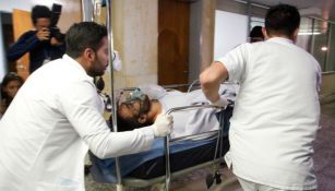 Alan Ruschel entrando al hospital de La Ceja, Colombia