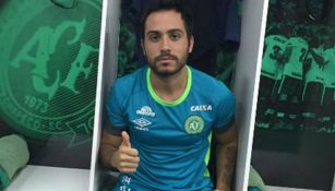 Alejandro Martinuccio, en los vestidores del Chapecoense