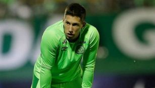 Jackson Follman durante un entrenamiento con el Chapecoense