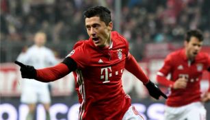 Robert Lewandowski durante un partido del Bayern Munich