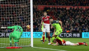 Lallana marca su segundo gol de la noche contra el Middlesbrough 