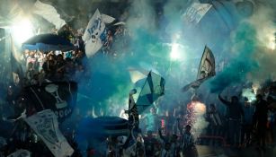 Afición de Pachuca durante un partido en el Hidalgo